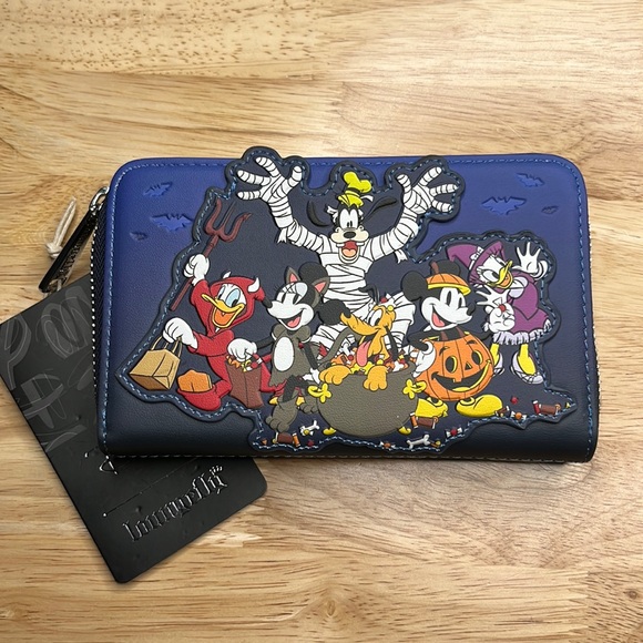 Loungefly Mickey and Friends Halloween Haunted House Zip Around Wallet - Picture 1 of 12